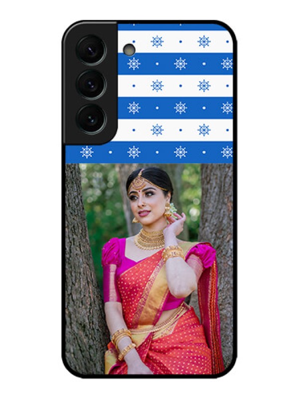 Custom Galaxy S22 Plus 5G Custom Metal Phone CaseSnow Pattern Design