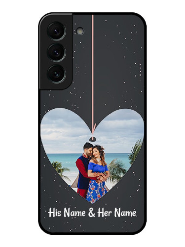 Custom Galaxy S22 Plus 5G Custom Metal Phone CaseHanging Heart Design