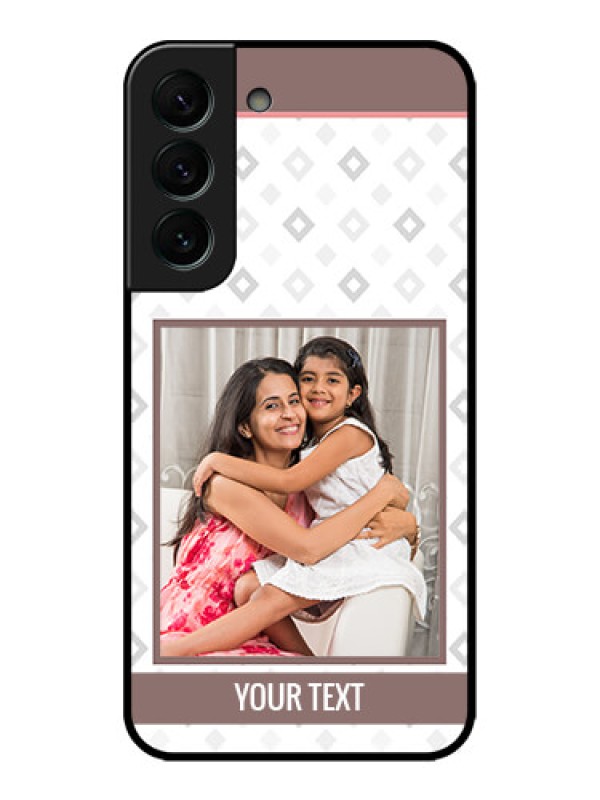 Custom Galaxy S22 Plus 5G Custom Metal Phone CaseSimple Diamond Design