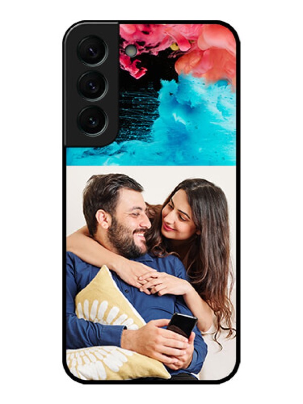 Custom Galaxy S22 Plus 5G Custom Metal Phone CaseQuote With Acrylic Painting Design