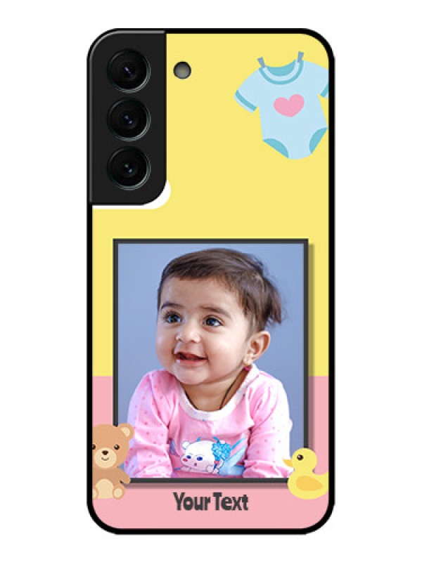 Custom Galaxy S22 Plus 5G Custom Metal Phone CaseKids 2 Color Design