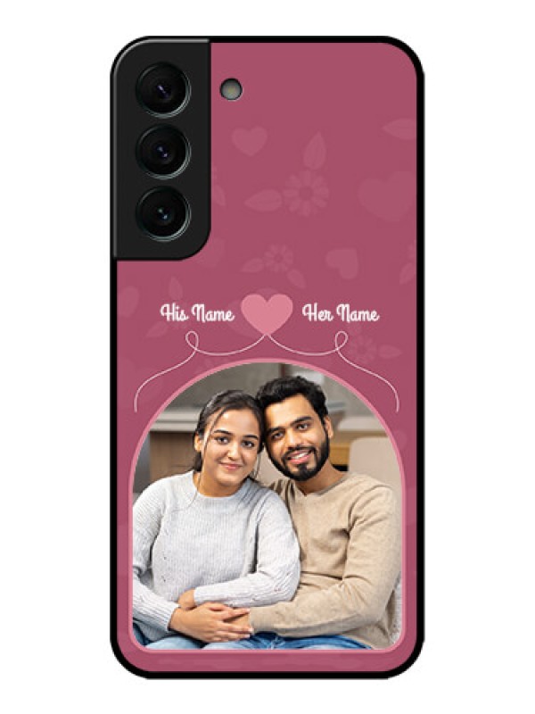 Custom Galaxy S22 Plus 5G Custom Metal Phone CaseLove Floral Design