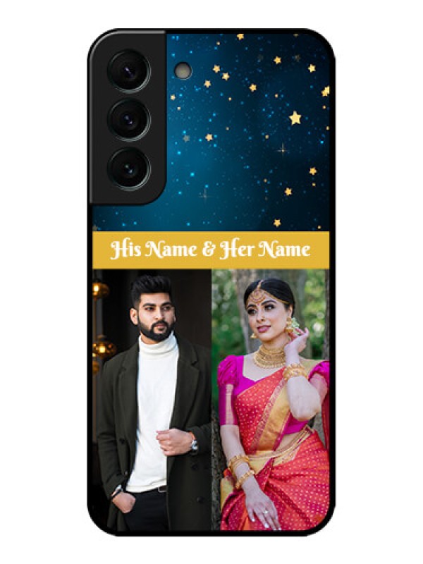 Custom Galaxy S22 Plus 5G Custom Metal Phone CaseGalaxy Stars Backdrop Design