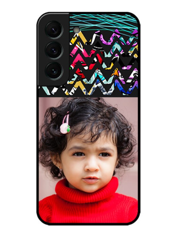 Custom Galaxy S22 Plus 5G Custom Metal Phone CaseNeon Abstract Design