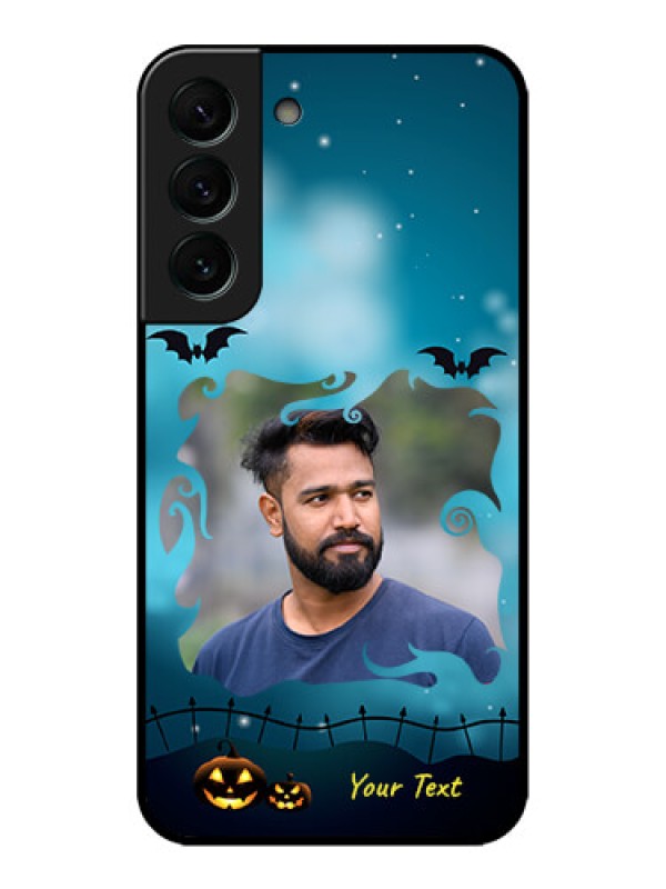 Custom Galaxy S22 Plus 5G Custom Metal Phone CaseHalloween Frame Design