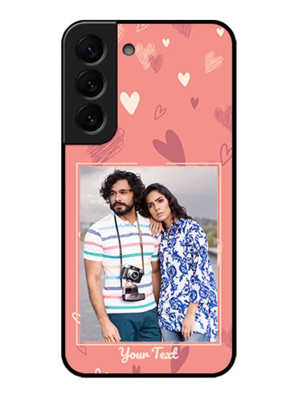 Custom Galaxy S22 Plus 5G Custom Metal Phone CaseLove Doodle Art Design