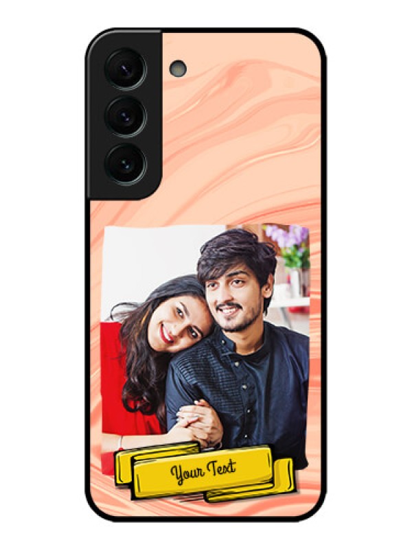 Custom Galaxy S22 Plus 5G Custom Metal Phone CaseMarble Texture Design