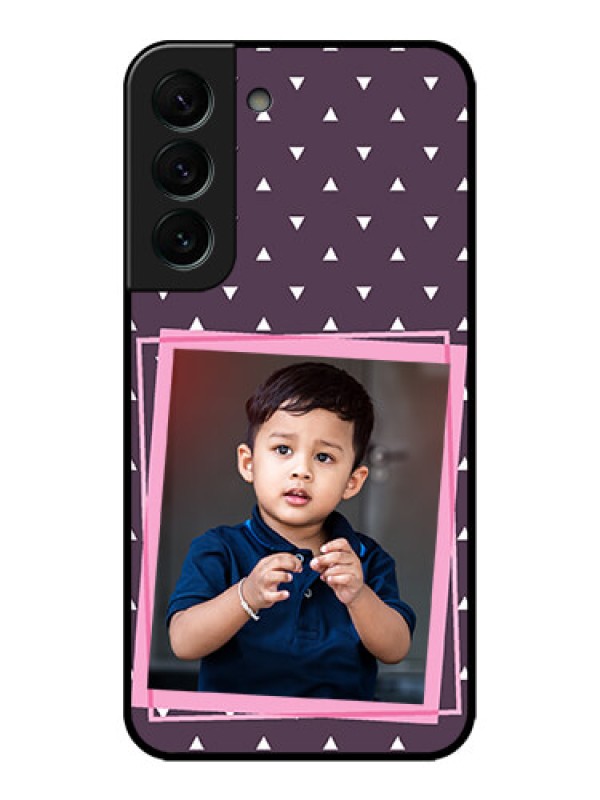 Custom Galaxy S22 Plus 5G Custom Metal Phone CaseTriangle Pattern Dotted Design