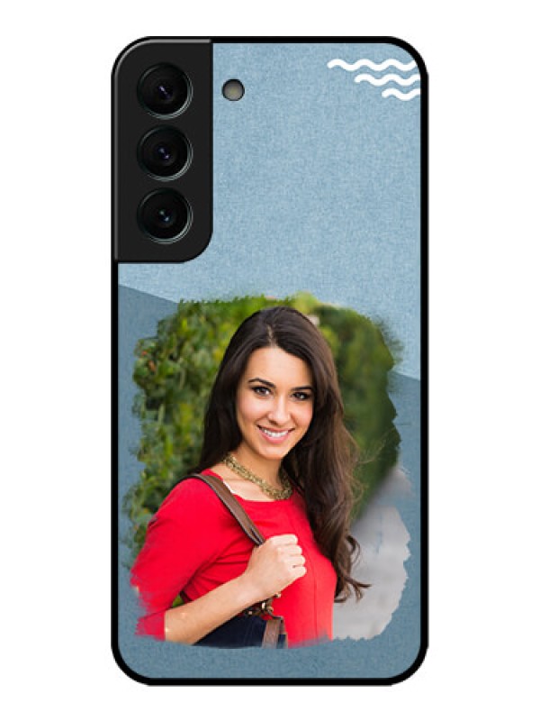 Custom Galaxy S22 Plus 5G Custom Metal Phone CaseGrunge Line Art Design