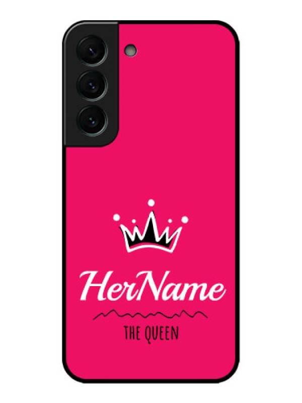 Custom Galaxy S22 Plus 5G Custom Metal Phone CaseQueen With Name Design