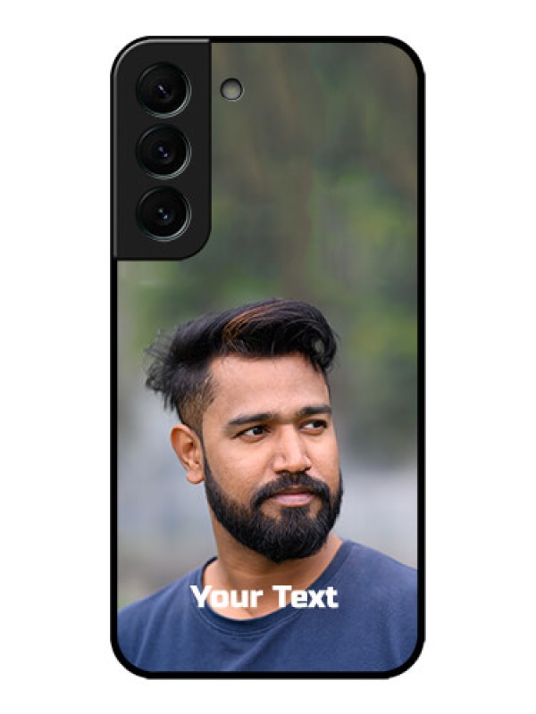 Custom Galaxy S22 Plus 5G Custom Metal Phone CasePhoto With Text Design