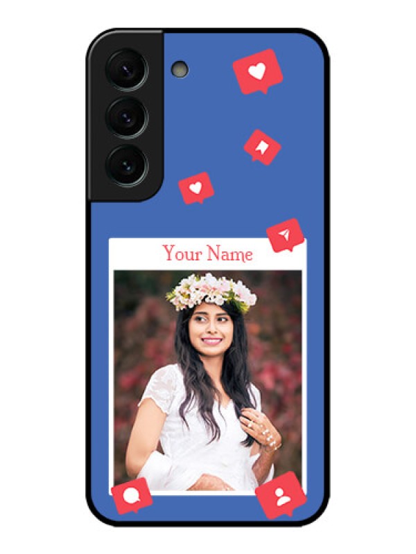 Custom Galaxy S22 Plus 5G Custom Metal Phone CaseLike Share And Comment Design