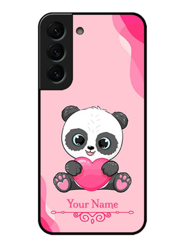 Custom Galaxy S22 Plus 5G Custom Metal Phone CaseCute Panda Design