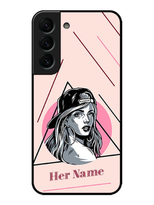 Custom Galaxy S22 Plus 5G Custom Metal Phone CaseRockstar Girl Design
