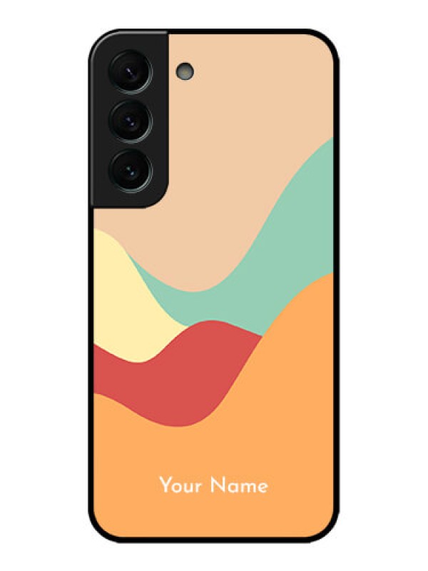 Custom Galaxy S22 Plus 5G Custom Metal Phone CaseOcean Waves Multi - Colour Design