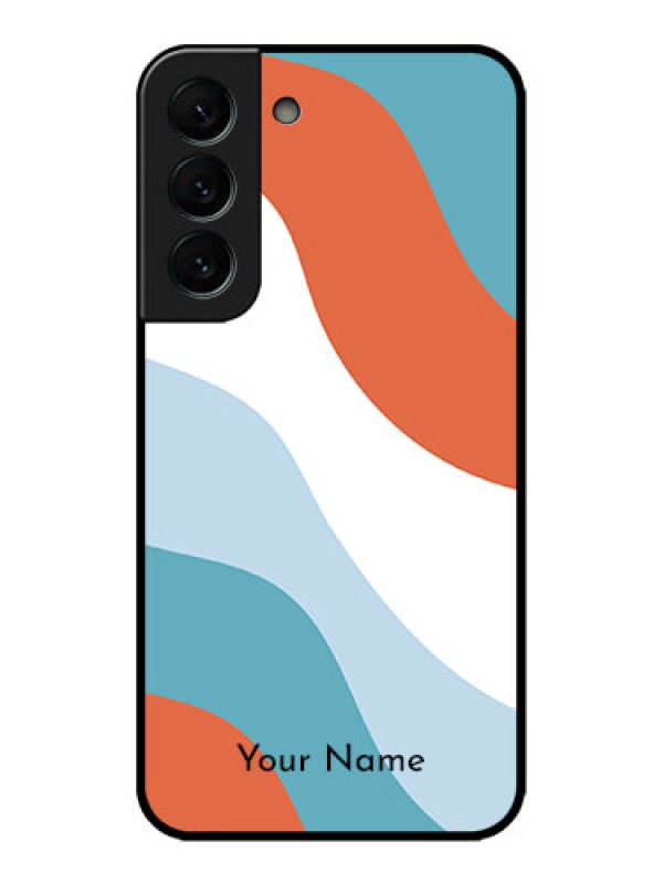 Custom Galaxy S22 Plus 5G Custom Metal Phone CaseColoured Waves Design
