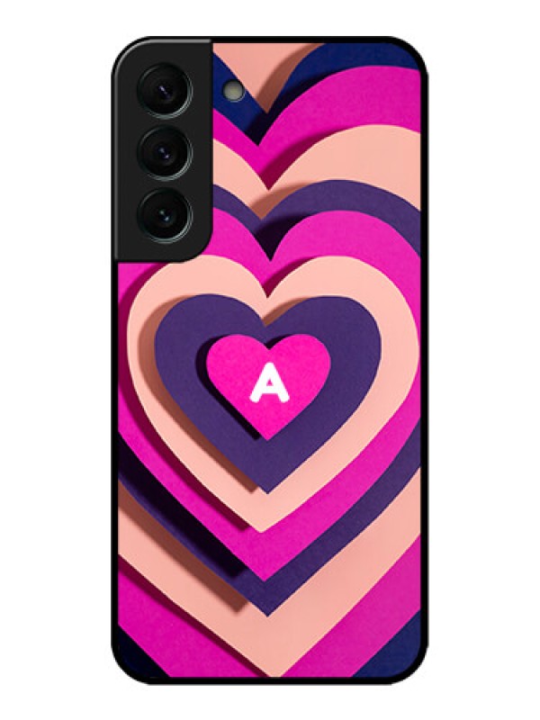 Custom Galaxy S22 Plus 5G Custom Metal Phone CaseCute Heart Pattern Design