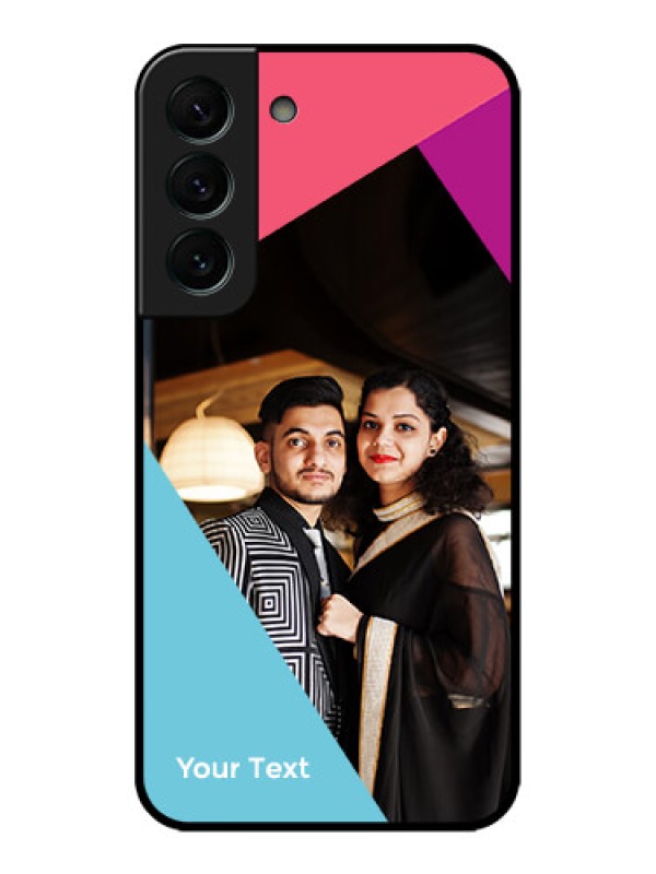 Custom Galaxy S22 Plus 5G Custom Metal Phone CaseStacked Triple Colour Design