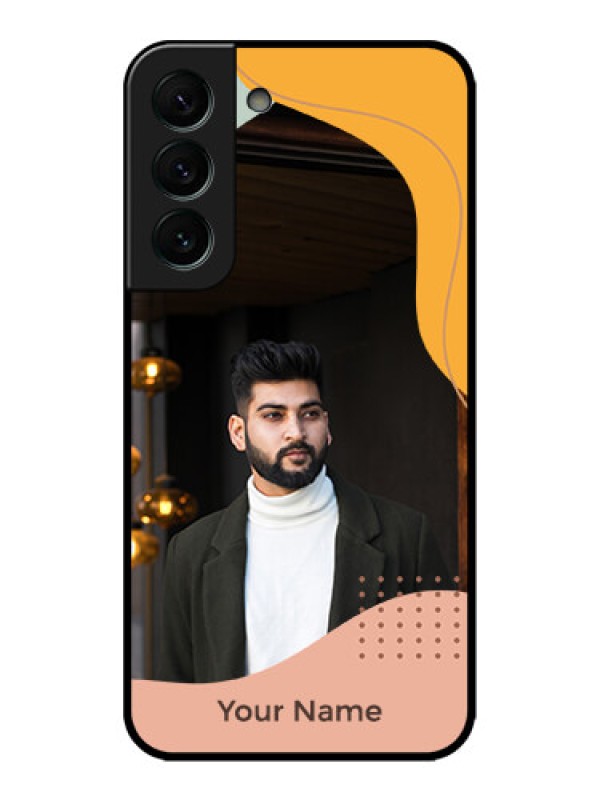 Custom Galaxy S22 Plus 5G Custom Metal Phone CaseTri - Coloured Overlay Design