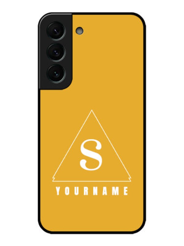Custom Galaxy S22 Plus 5G Custom Metal Phone CaseSimple Triangle Design