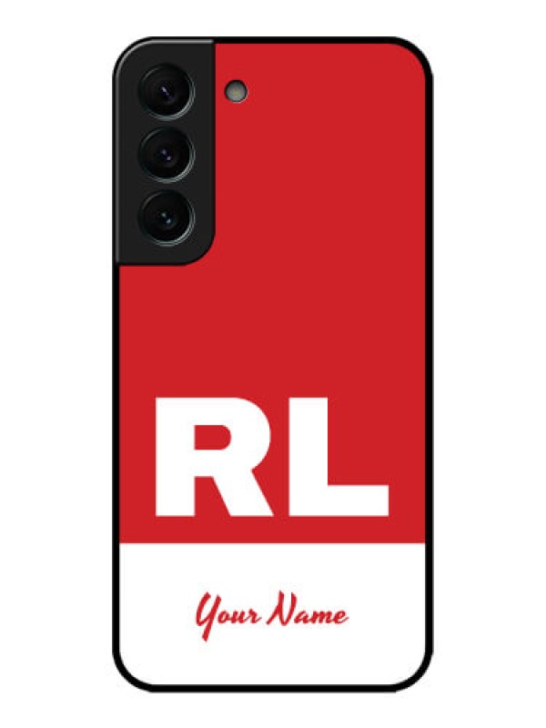 Custom Galaxy S22 Plus 5G Custom Metal Phone CaseDual Tone Custom Text Design