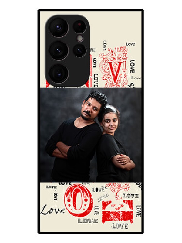 Custom Galaxy S22 Ultra 5G Custom Metal Phone CaseTrendy Love Design Case