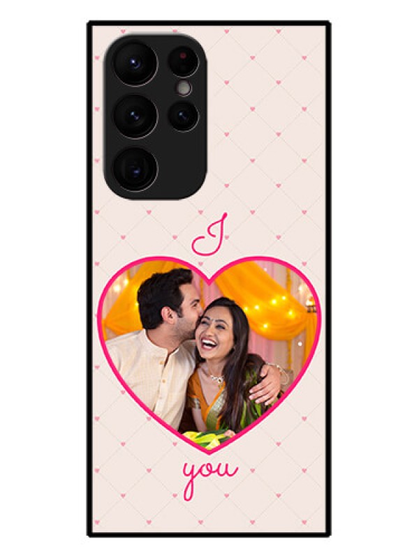 Custom Galaxy S22 Ultra 5G Custom Metal Phone CaseHeart Shape Design