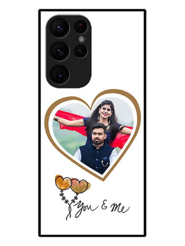 Custom Galaxy S22 Ultra 5G Custom Metal Phone CaseYou and Me Design