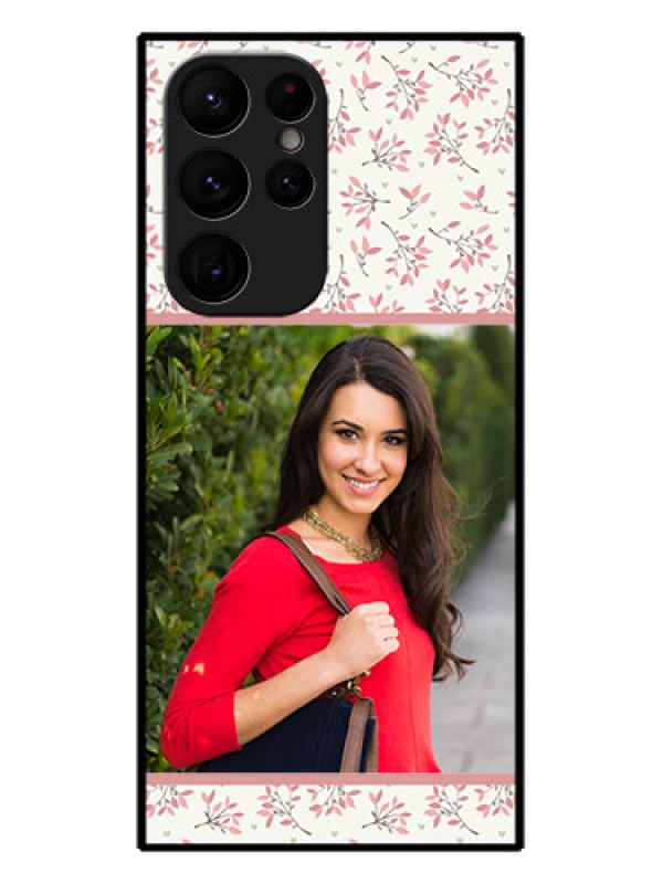 Custom Galaxy S22 Ultra 5G Custom Metal Phone CaseStunning Floral Design