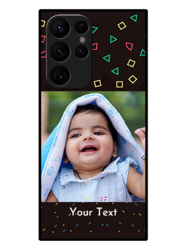 Custom Galaxy S22 Ultra 5G Custom Metal Phone CaseWith Confetti Birthday Design