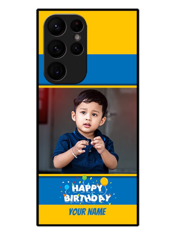 Custom Galaxy S22 Ultra 5G Custom Metal Phone CaseBirthday Wishes Design