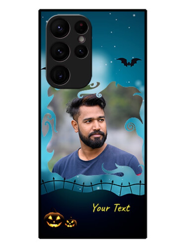 Custom Galaxy S22 Ultra 5G Custom Metal Phone CaseHalloween Frame Design