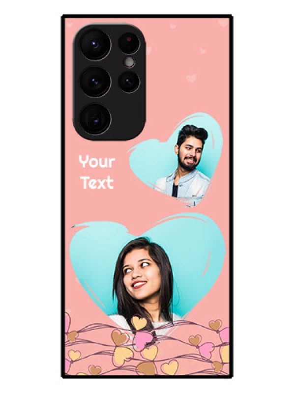 Custom Galaxy S22 Ultra 5G Custom Metal Phone CaseLove Doodle Design