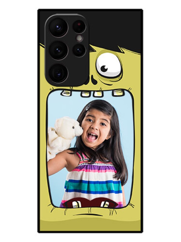 Custom Galaxy S22 Ultra 5G Custom Metal Phone CaseCartoon Monster Back Case Design