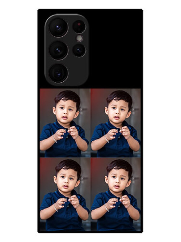 Custom Galaxy S22 Ultra 5G Custom Metal Phone Case4 Image Holder Design