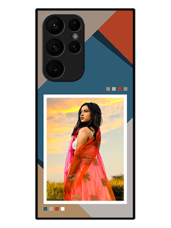 Custom Galaxy S22 Ultra 5G Custom Metal Phone CaseRetro Color Pallet Design