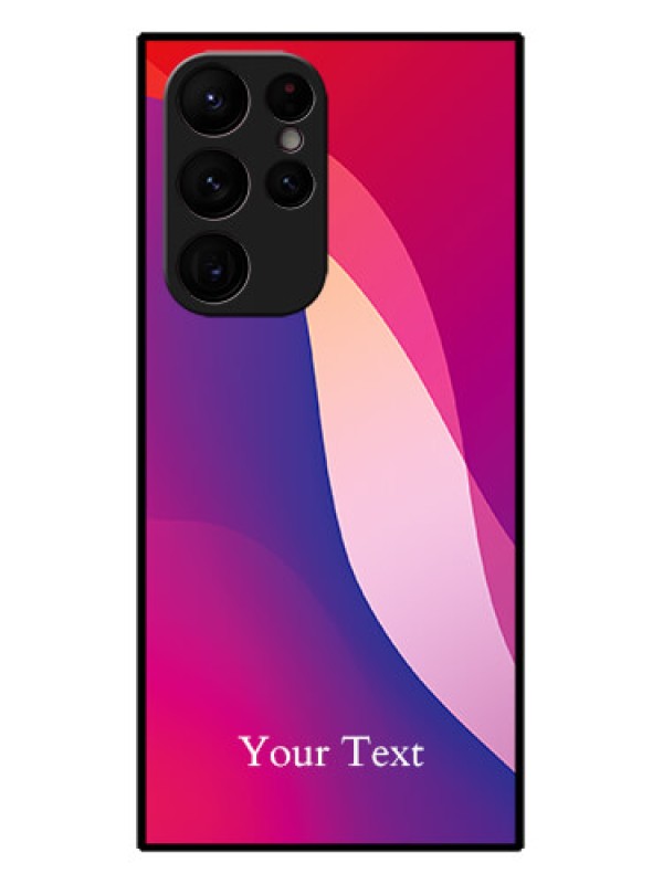 Custom Galaxy S22 Ultra 5G Custom Metal Phone CaseDigital Abstract Overlap Design