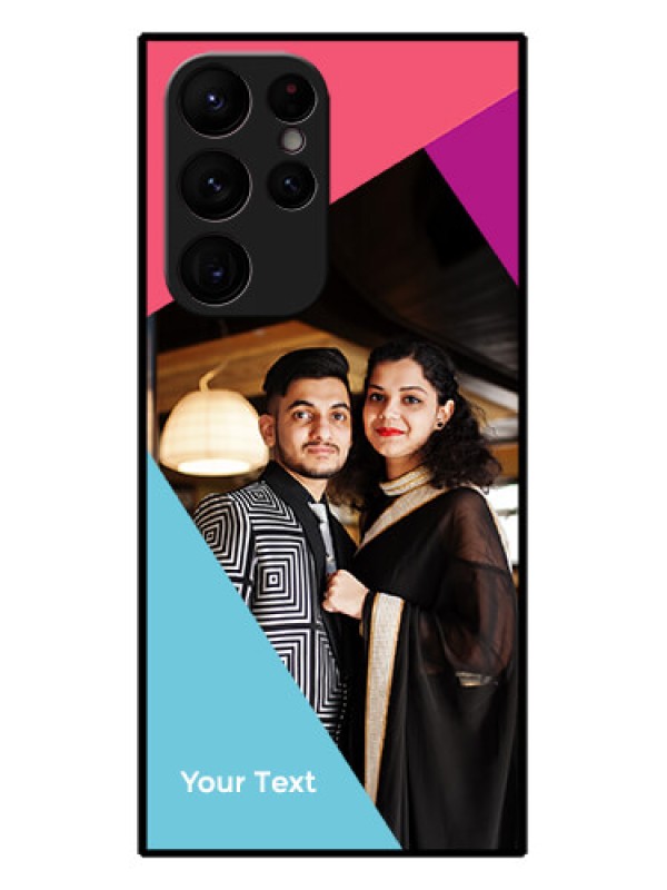 Custom Galaxy S22 Ultra 5G Custom Metal Phone CaseStacked Triple Colour Design