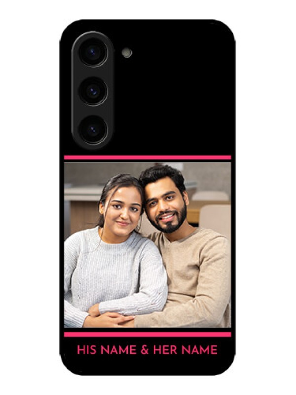 Custom Galaxy S23 5G Custom Metal Phone CaseWith Add Text Design