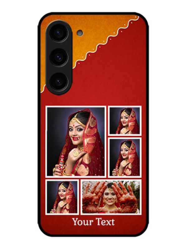 Custom Galaxy S23 5G Custom Metal Phone CaseWedding Pic Upload Design