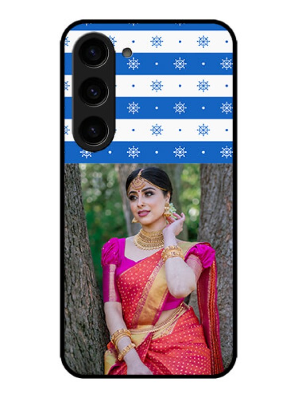 Custom Galaxy S23 5G Custom Metal Phone CaseSnow Pattern Design