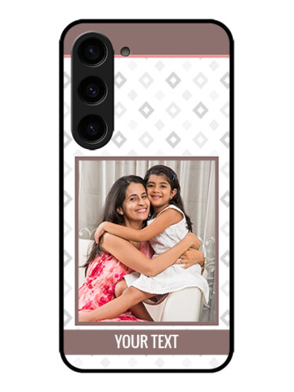 Custom Galaxy S23 5G Custom Metal Phone CaseSimple Diamond Design