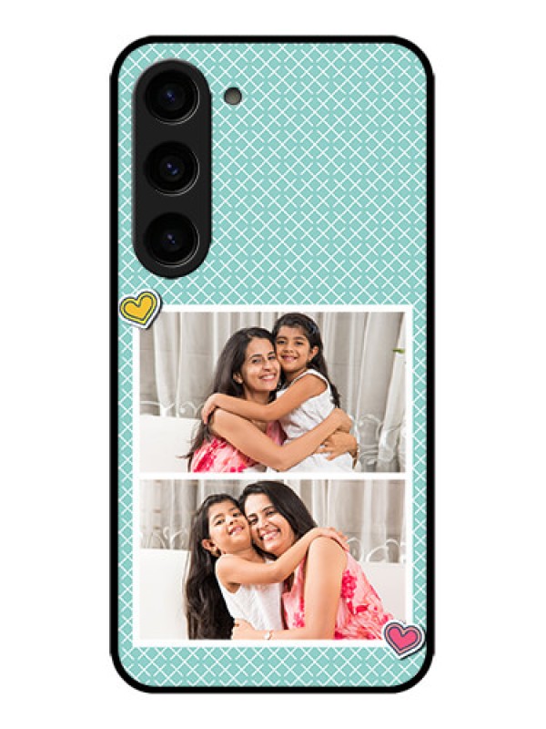 Custom Galaxy S23 5G Custom Metal Phone Case2 Image Holder With Pattern Design