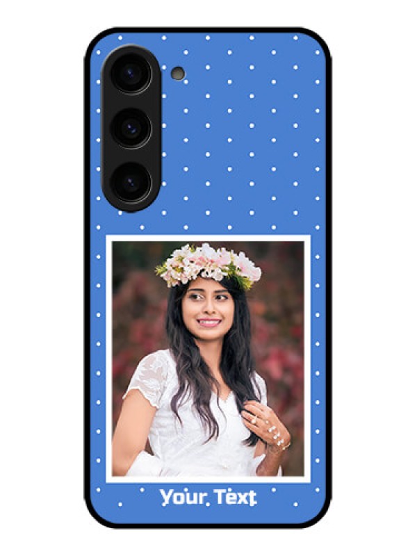 Custom Galaxy S23 5G Custom Metal Phone CasePolka Dots Design