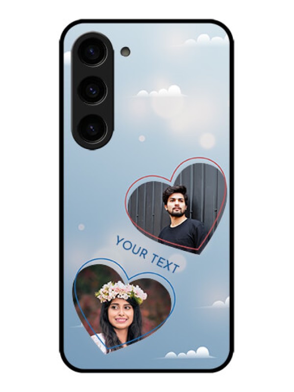 Custom Galaxy S23 5G Custom Metal Phone CaseBlue Color Couple Design