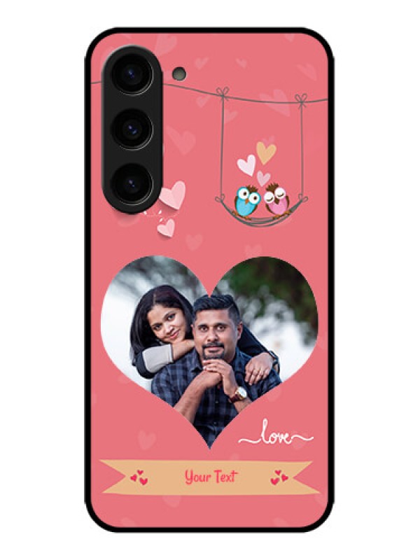 Custom Galaxy S23 5G Custom Metal Phone CasePeach Color Love Design