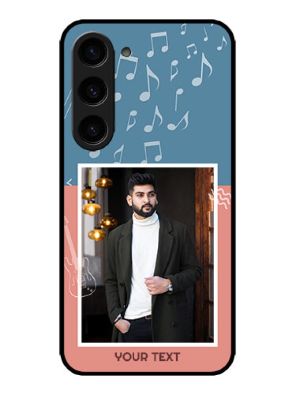 Custom Galaxy S23 5G Custom Metal Phone CaseWith Color Musical Note Design