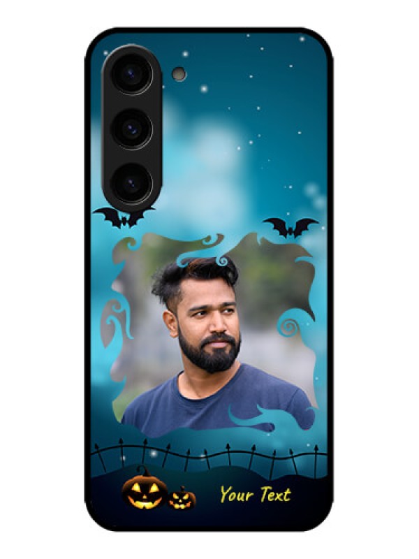 Custom Galaxy S23 5G Custom Metal Phone CaseHalloween Frame Design