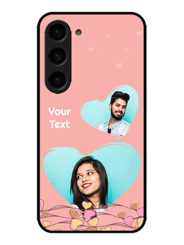 Custom Galaxy S23 5G Custom Metal Phone CaseLove Doodle Design