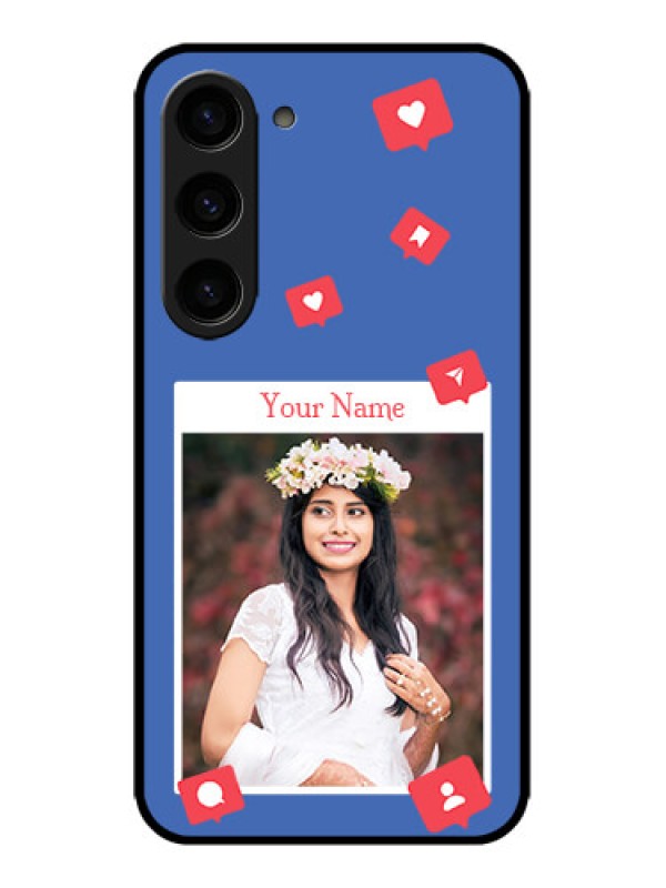 Custom Galaxy S23 5G Custom Metal Phone CaseLike Share And Comment Design